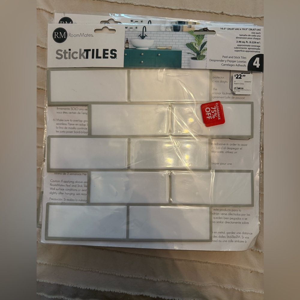 Peel and Stick Tiles - White